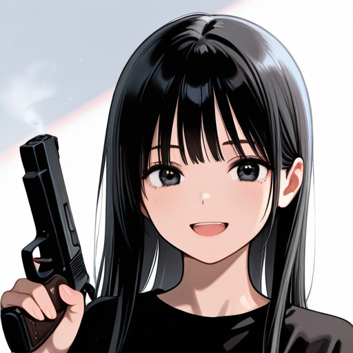 ハンドガンを持っている女の子